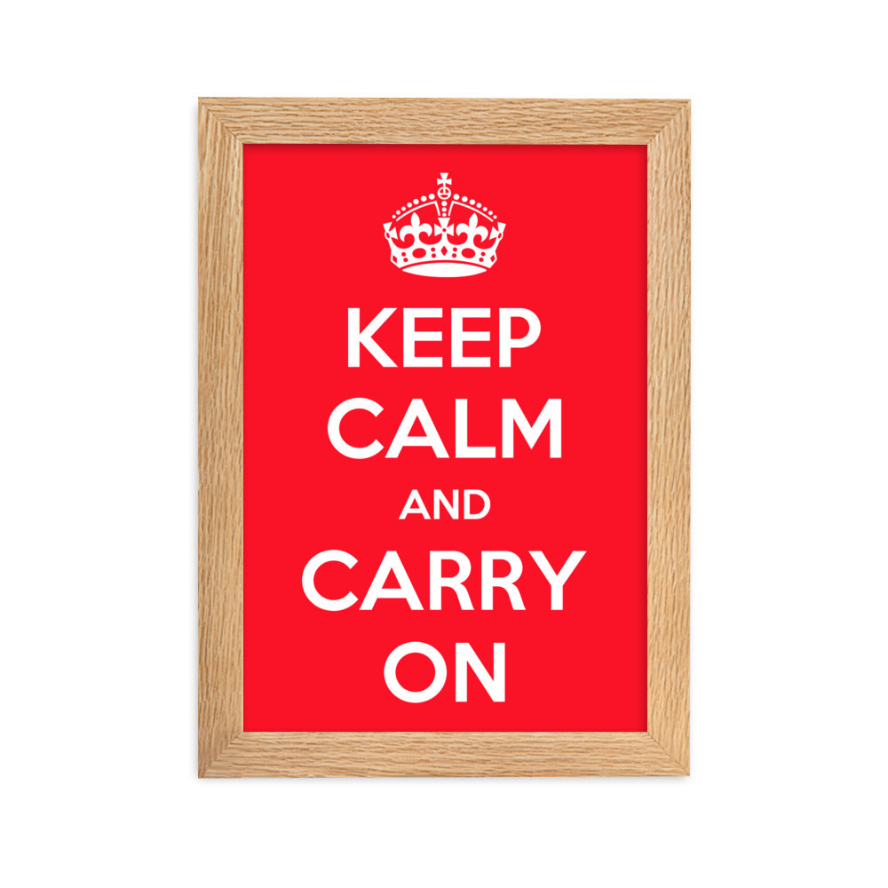 Poster - Keep Calm and Carry on British Government Oak / 21×30 cm artlia