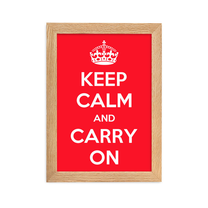 Poster - Keep Calm and Carry on British Government Oak / 21×30 cm artlia