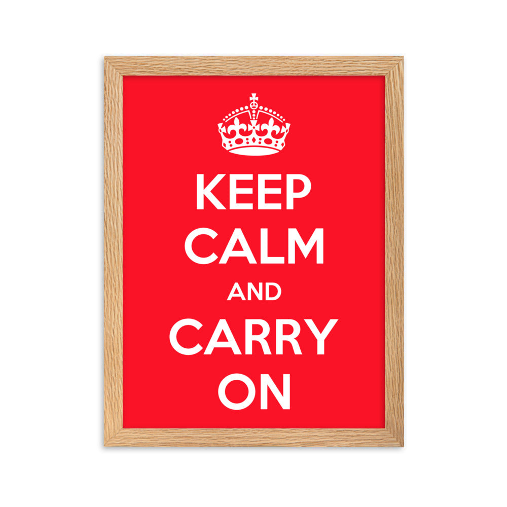 Poster - Keep Calm and Carry on British Government Oak / 30×40 cm artlia