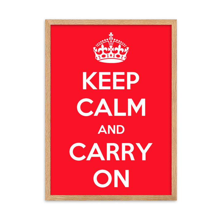 Poster - Keep Calm and Carry on British Government Oak / 50×70 cm artlia