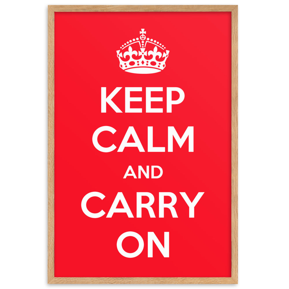 Poster - Keep Calm and Carry on British Government Oak / 61×91 cm artlia