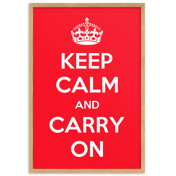 Poster - Keep Calm and Carry on British Government Oak / 61×91 cm artlia