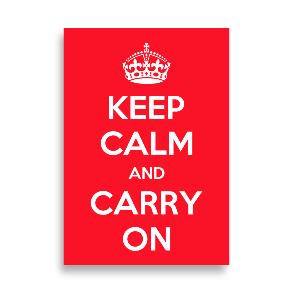 Poster - Keep Calm and Carry on British Government ohne Rahmen / 21×30 cm artlia