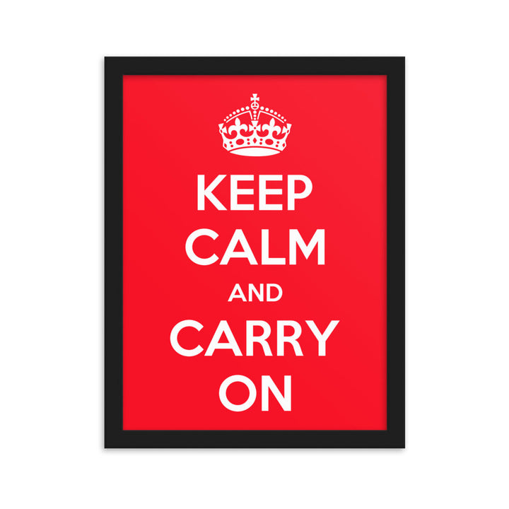 Poster - Keep Calm and Carry on British Government Schwarz / 30×40 cm artlia