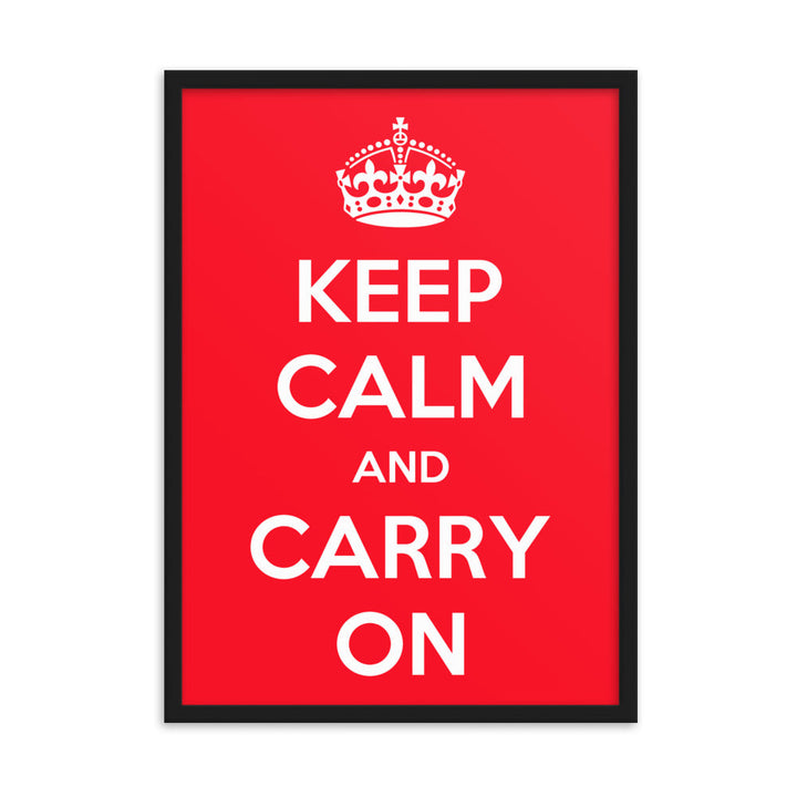 Poster - Keep Calm and Carry on British Government Schwarz / 50×70 cm artlia
