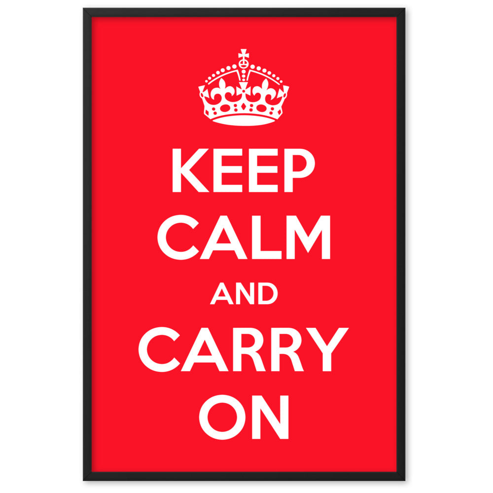 Poster - Keep Calm and Carry on British Government Schwarz / 61×91 cm artlia