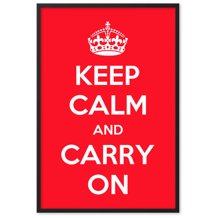 Poster - Keep Calm and Carry on British Government Schwarz / 61×91 cm artlia