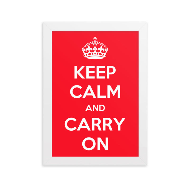 Poster - Keep Calm and Carry on British Government Weiß / 21×30 cm artlia