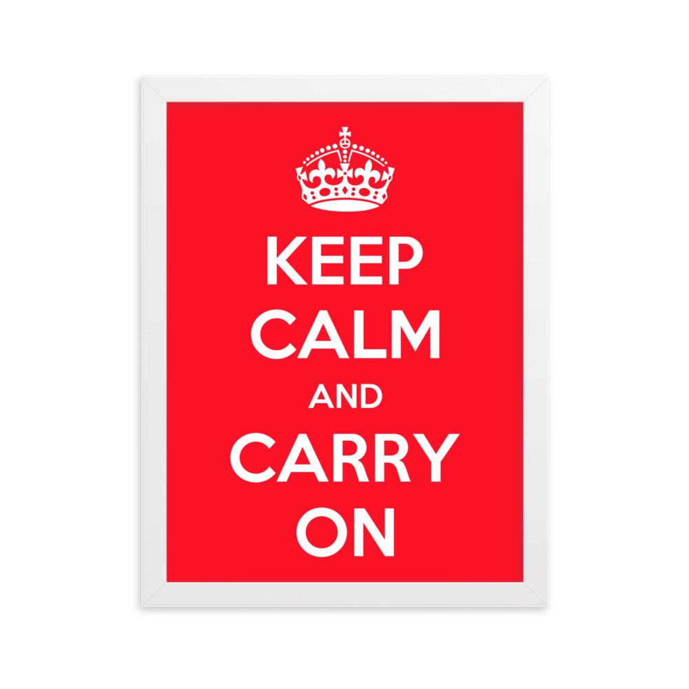 Poster - Keep Calm and Carry on British Government Weiß / 30×40 cm artlia