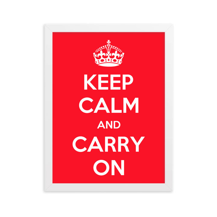Poster - Keep Calm and Carry on British Government Weiß / 30×40 cm artlia