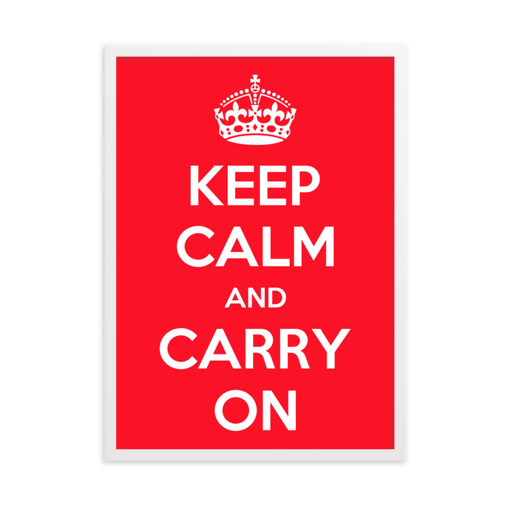 Poster - Keep Calm and Carry on British Government Weiß / 50×70 cm artlia