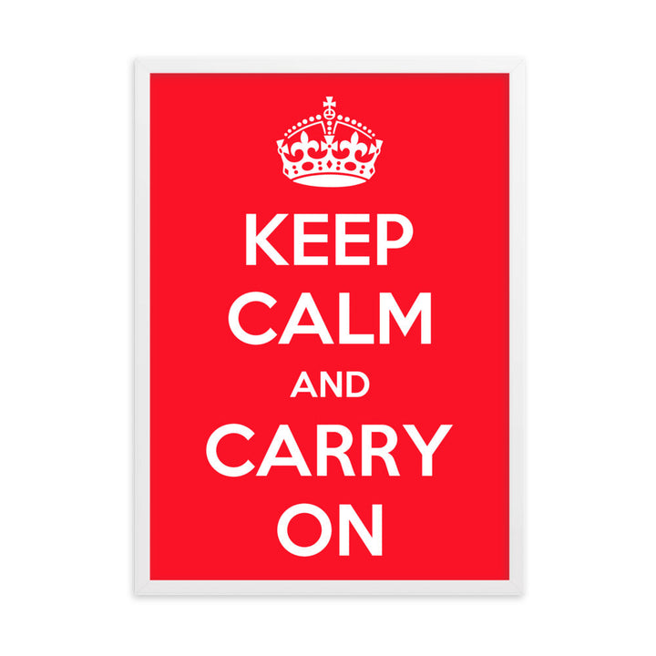 Poster - Keep Calm and Carry on British Government Weiß / 50×70 cm artlia