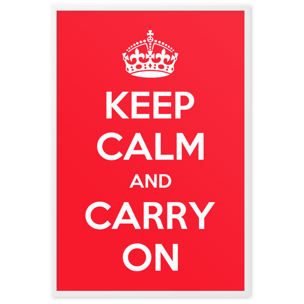 Poster - Keep Calm and Carry on British Government Weiß / 61×91 cm artlia