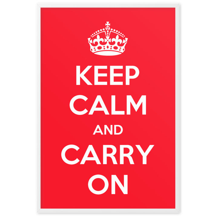Poster - Keep Calm and Carry on British Government Weiß / 61×91 cm artlia