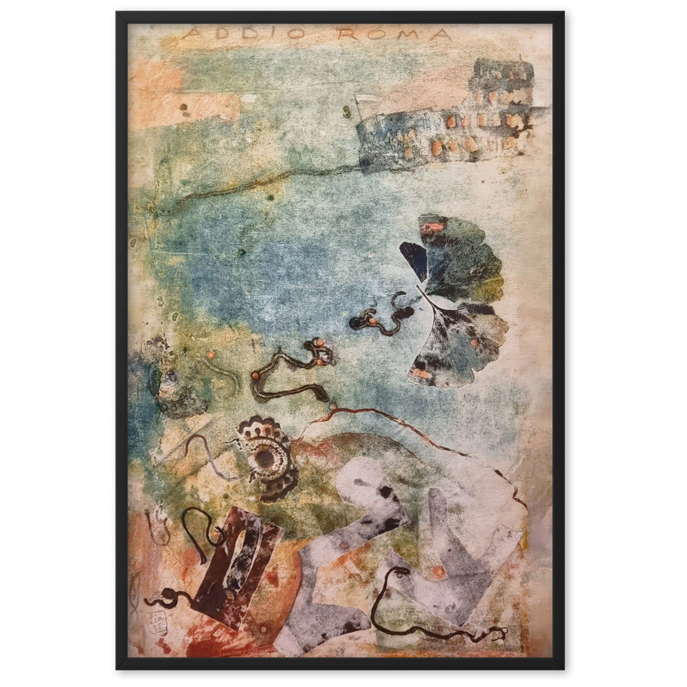 Poster - Lia Broecker-Jakob, Monotypie 5971 addio roma Lia Broecker-Jakob Schwarz / 61×91 cm artlia