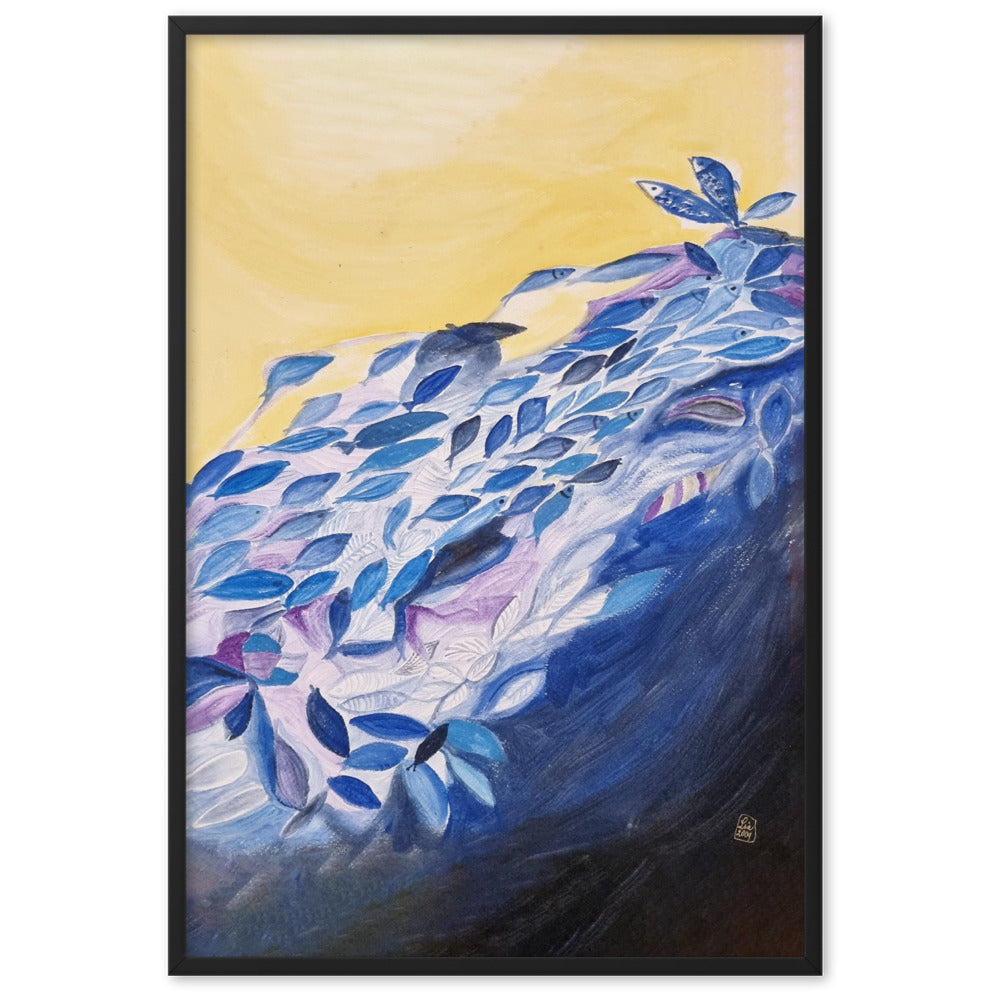 Poster - Lia Broecker-Jakob, Transzendenz der Fische Lia Broecker-Jakob Schwarz / 61×91 cm artlia