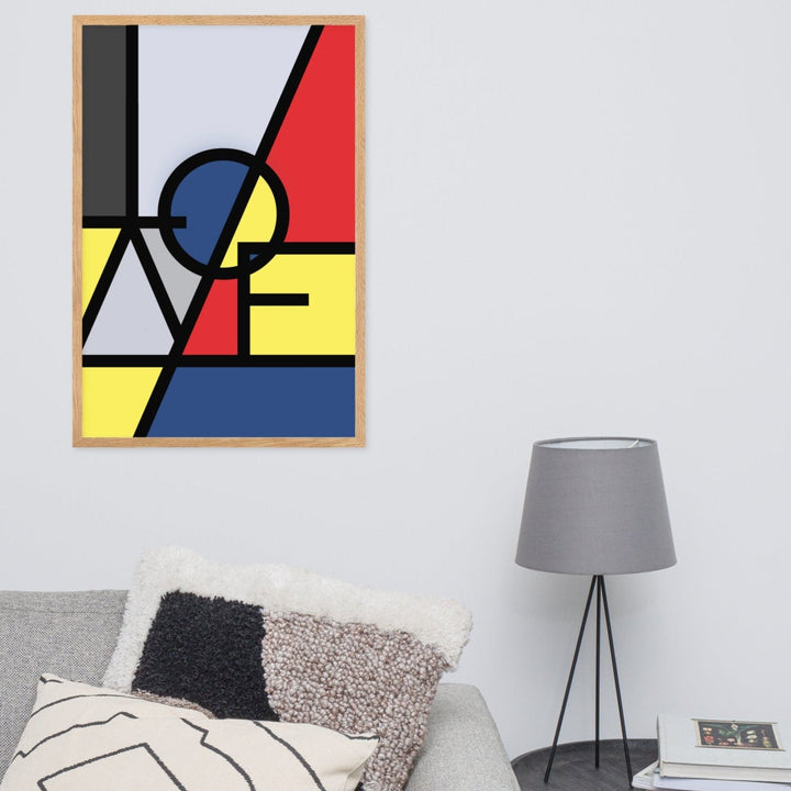 Poster - "LOVE" im Stil von Mondrian Kuratoren von artlia artlia