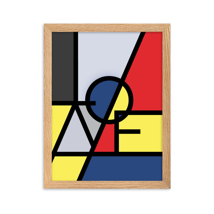 Poster - "LOVE" im Stil von Mondrian Kuratoren von artlia Oak / 30×40 cm artlia