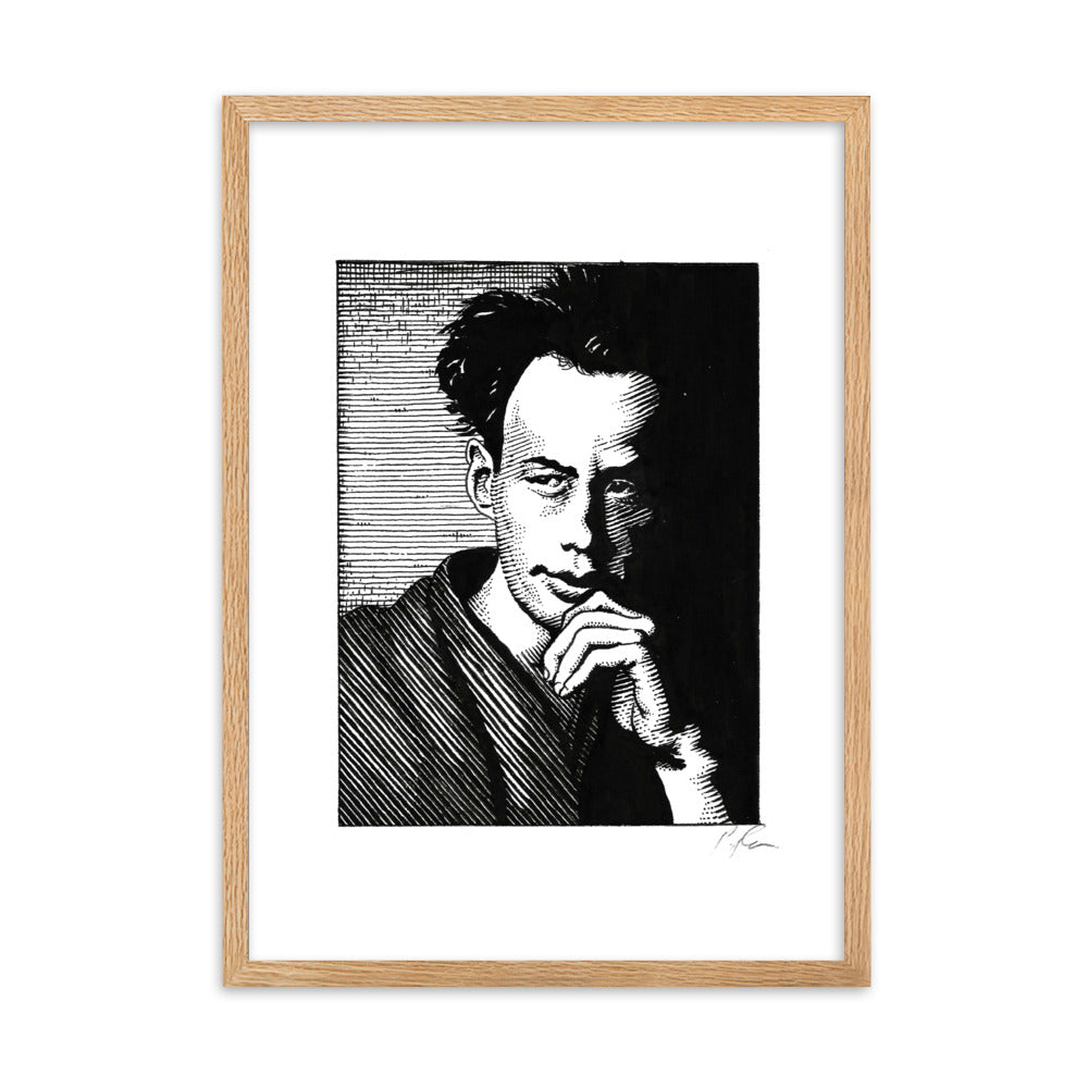 Poster mit Rahmen - Akutagawa Pavel Illustrations Oak / 50×70 cm artlia