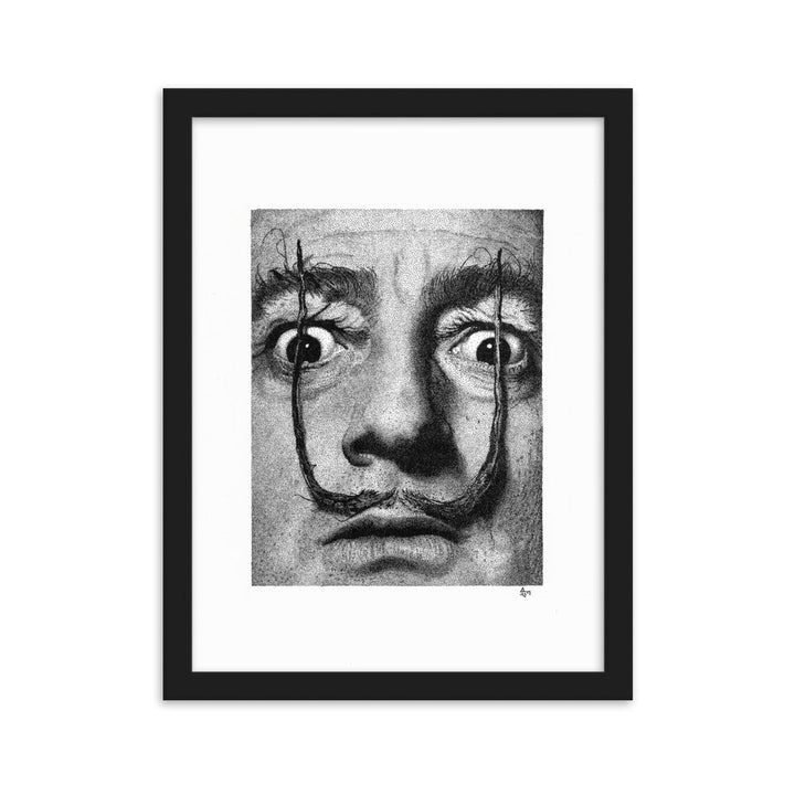 Poster mit Rahmen - Dali Pavel Illustrations Schwarz / 30×40 cm artlia