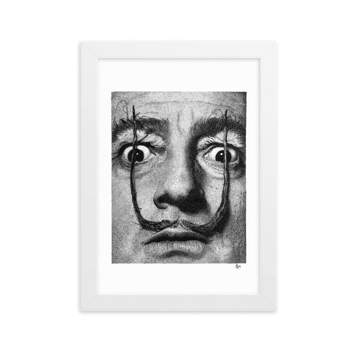 Poster mit Rahmen - Dali Pavel Illustrations Weiß / 21×30 cm artlia