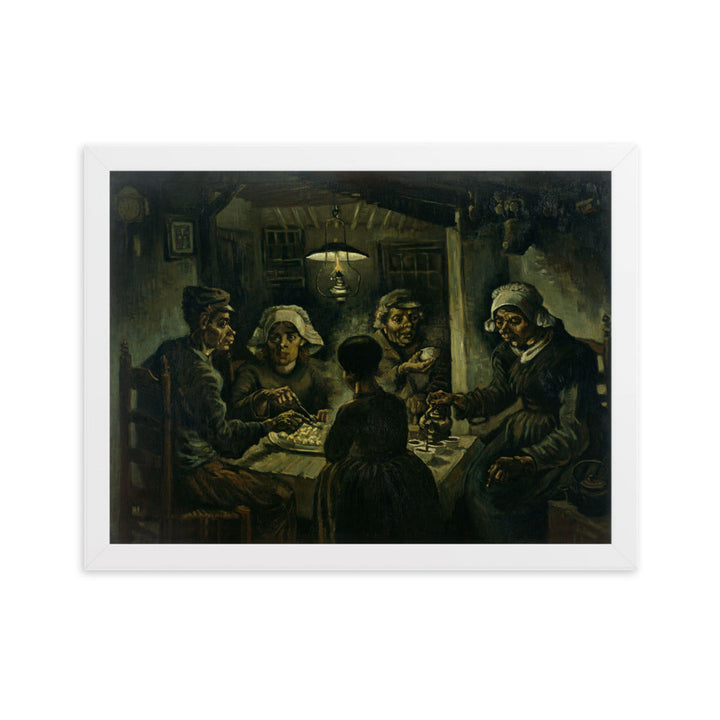 Poster mit Rahmen - Van Gogh, Katoffelesser 1885 Vincent van Gogh Weiß / 30×40 cm artlia