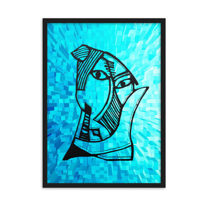 Poster - Pablo Picasso, Les Demoiselles d’Avignon Cube Pablo Picasso Schwarz / 50×70 cm artlia