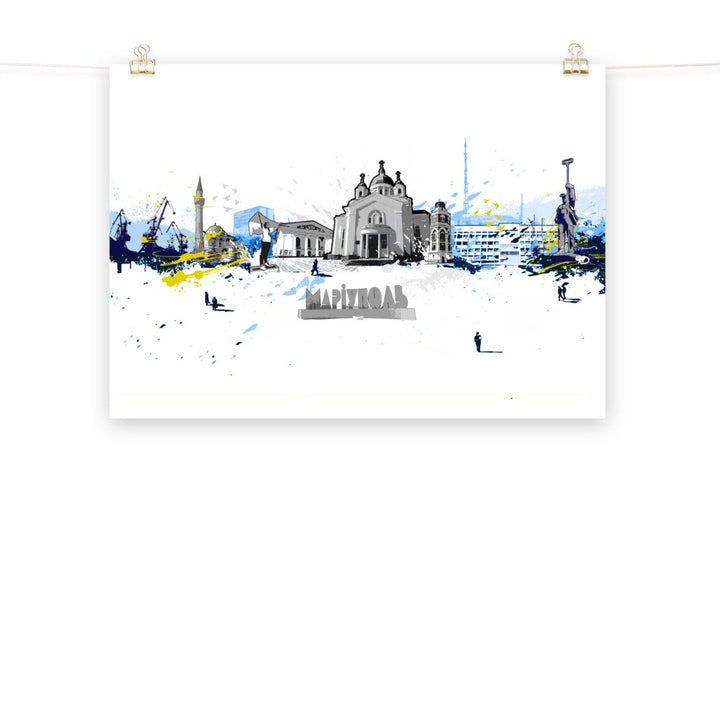 Poster - Skyline Mariupol Marko Kurth Ohne Rahmen / 50×70 cm artlia