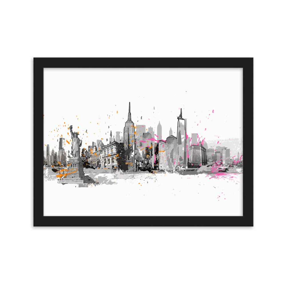 Poster - Skyline New York Marko Kurth Schwarz / 30×40 cm artlia