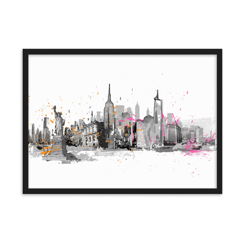 Poster - Skyline New York Marko Kurth Schwarz / 50×70 cm artlia