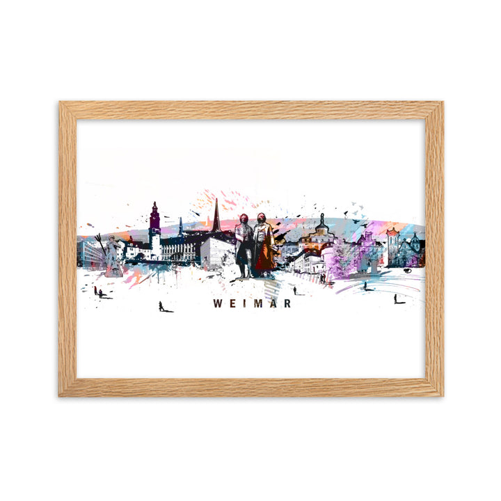 Poster - Skyline Weimar Marko Kurth Oak / 30×40 cm artlia