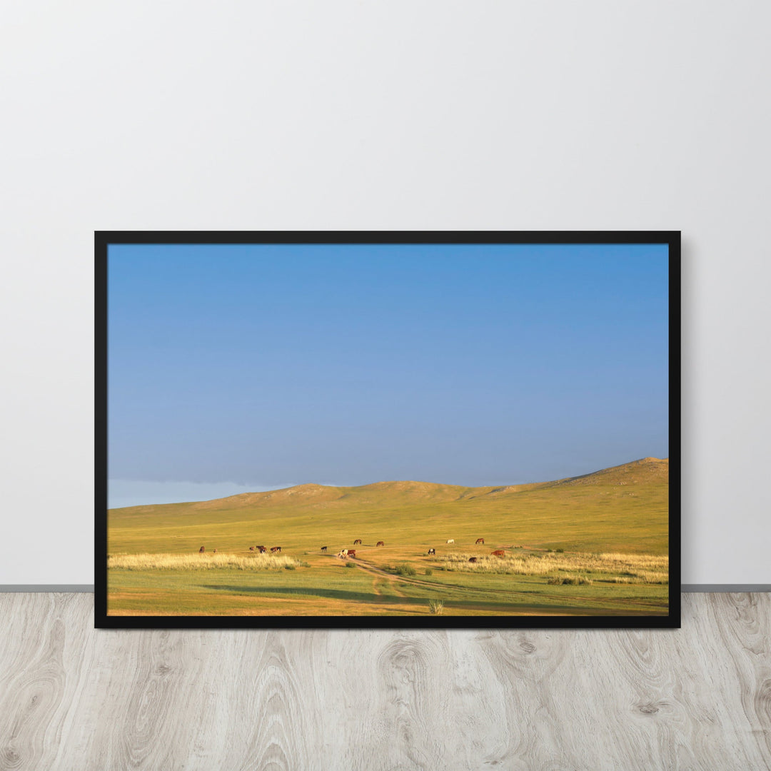 Poster - Steppe on a calm morning, Mongolia Young Han Song artlia