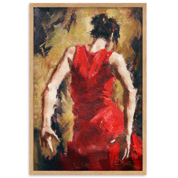 Poster - Tango Woman in Red Dress Kuratoren von artlia Oak / 61×91 cm artlia