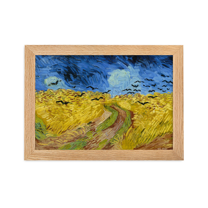 Poster - Van Gogh, Weizenfeld mit Krähen Vincent van Gogh Oak / 21×30 cm artlia