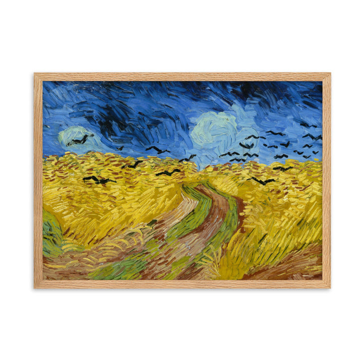Poster - Van Gogh, Weizenfeld mit Krähen Vincent van Gogh Oak / 50×70 cm artlia