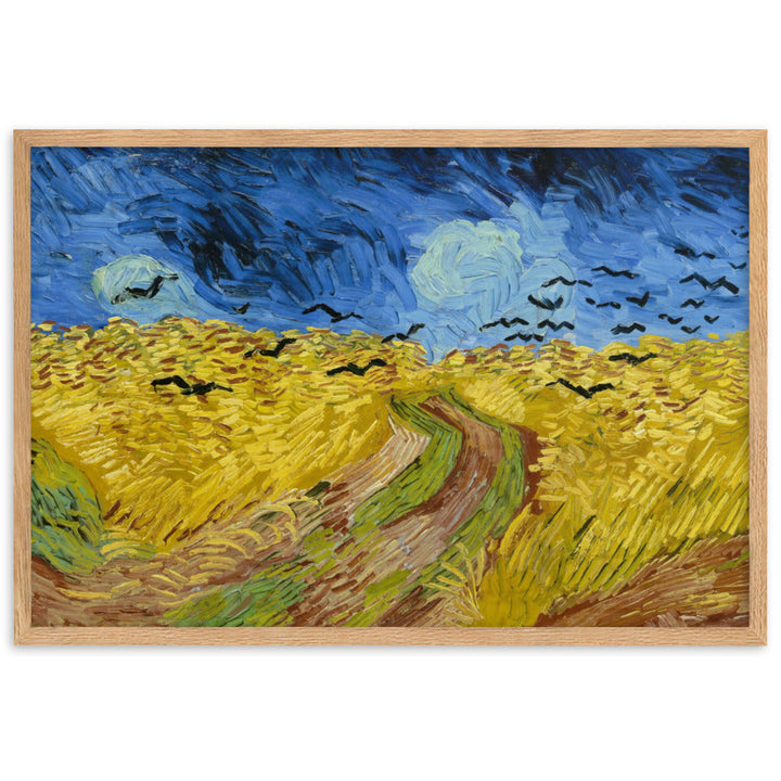 Poster - Van Gogh, Weizenfeld mit Krähen Vincent van Gogh Oak / 61×91 cm artlia