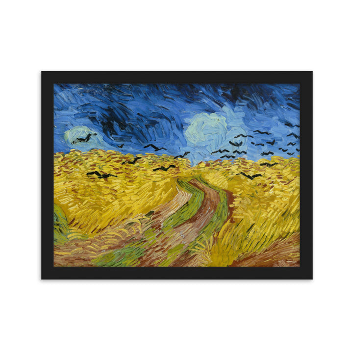 Poster - Van Gogh, Weizenfeld mit Krähen Vincent van Gogh Schwarz / 30×40 cm artlia