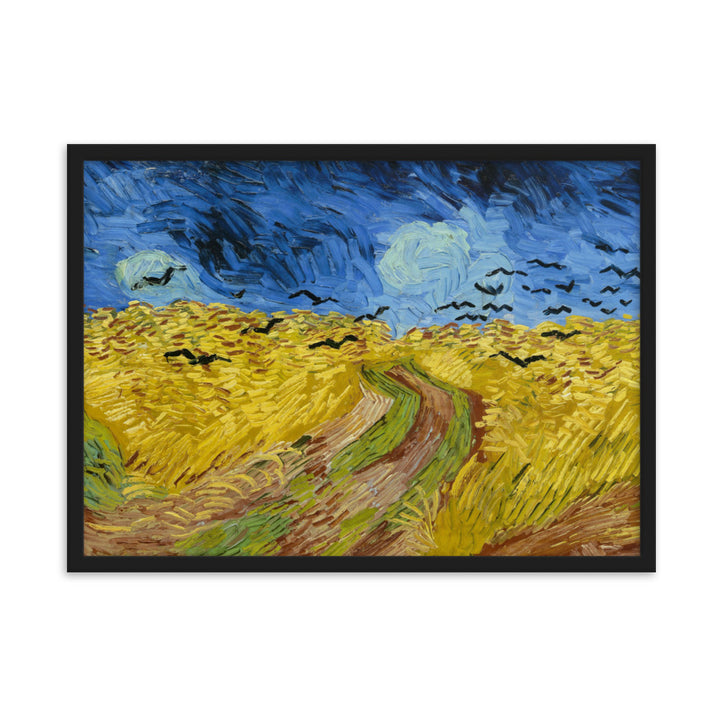 Poster - Van Gogh, Weizenfeld mit Krähen Vincent van Gogh Schwarz / 50×70 cm artlia