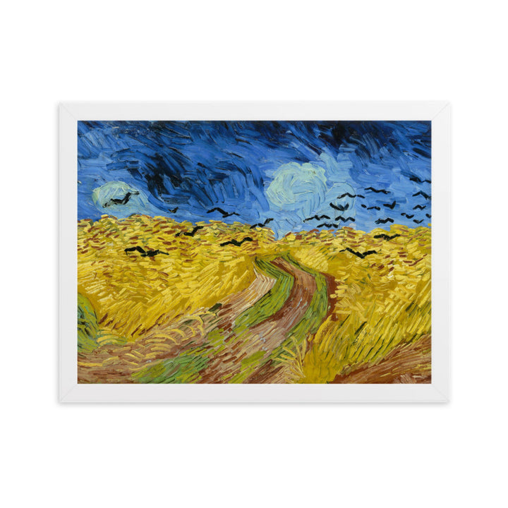 Poster - Van Gogh, Weizenfeld mit Krähen Vincent van Gogh Weiß / 30×40 cm artlia