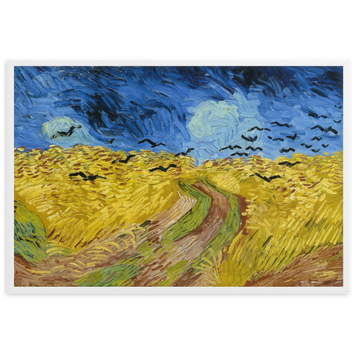Poster - Van Gogh, Weizenfeld mit Krähen Vincent van Gogh Weiß / 61×91 cm artlia