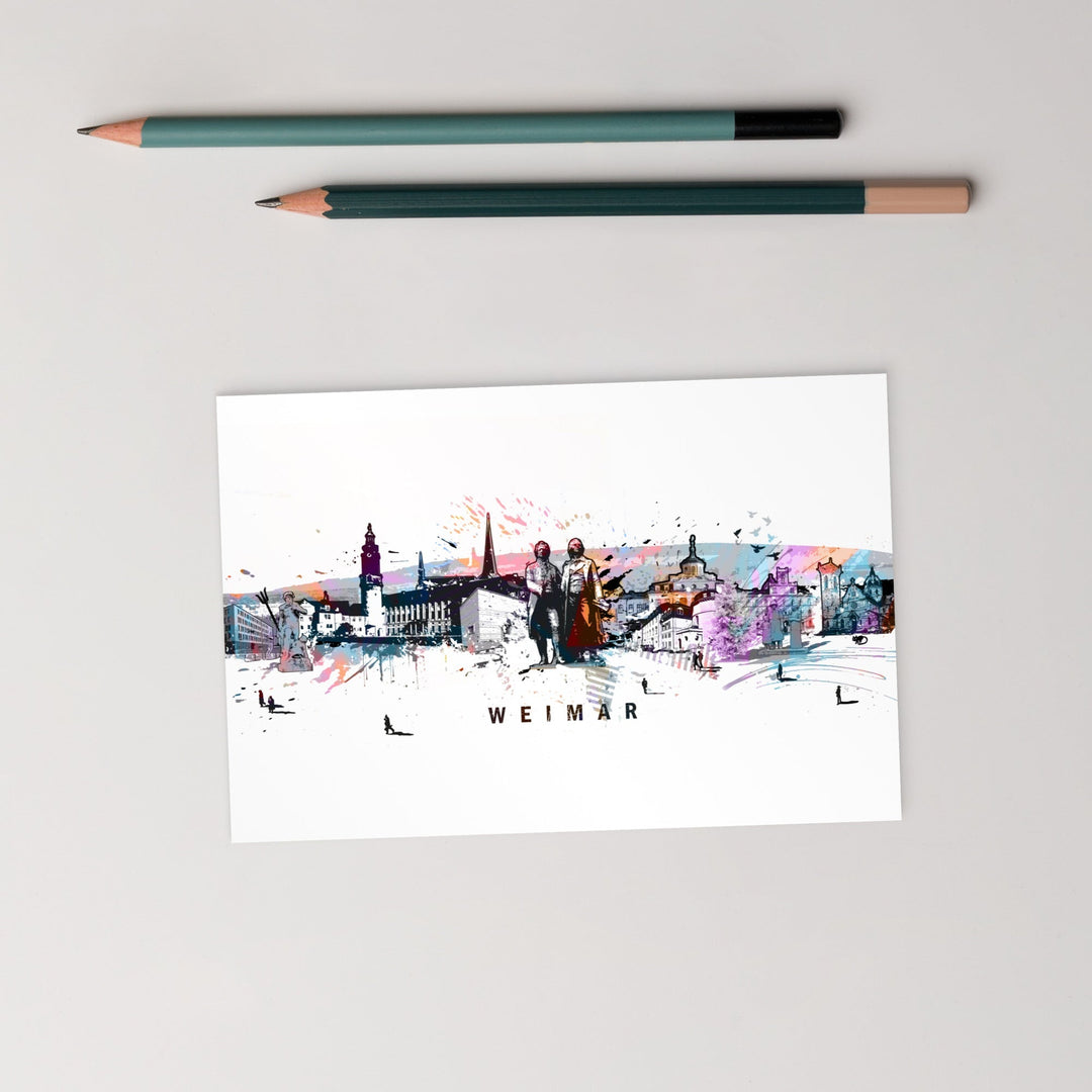 Postkarte - Skyline Naumburg Marko Kurth artlia