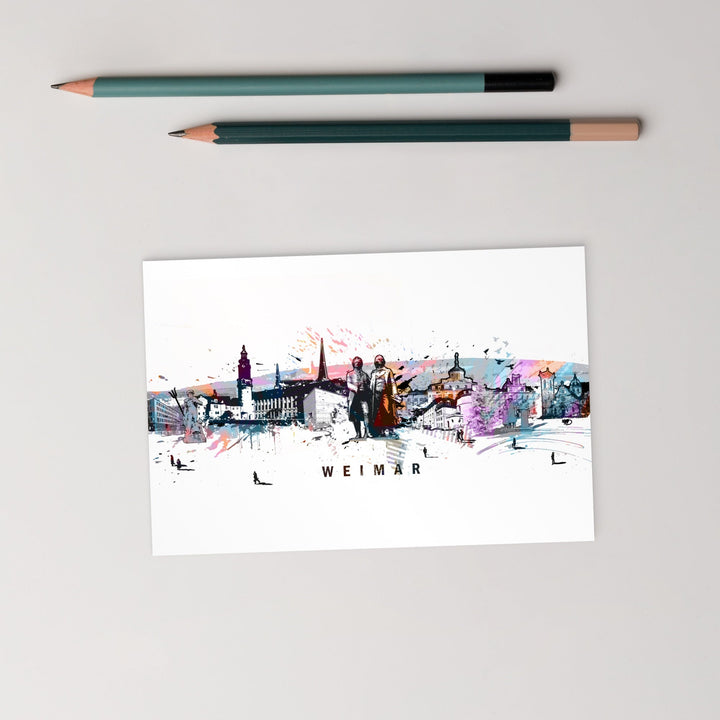 Postkarte - Skyline Naumburg Marko Kurth artlia