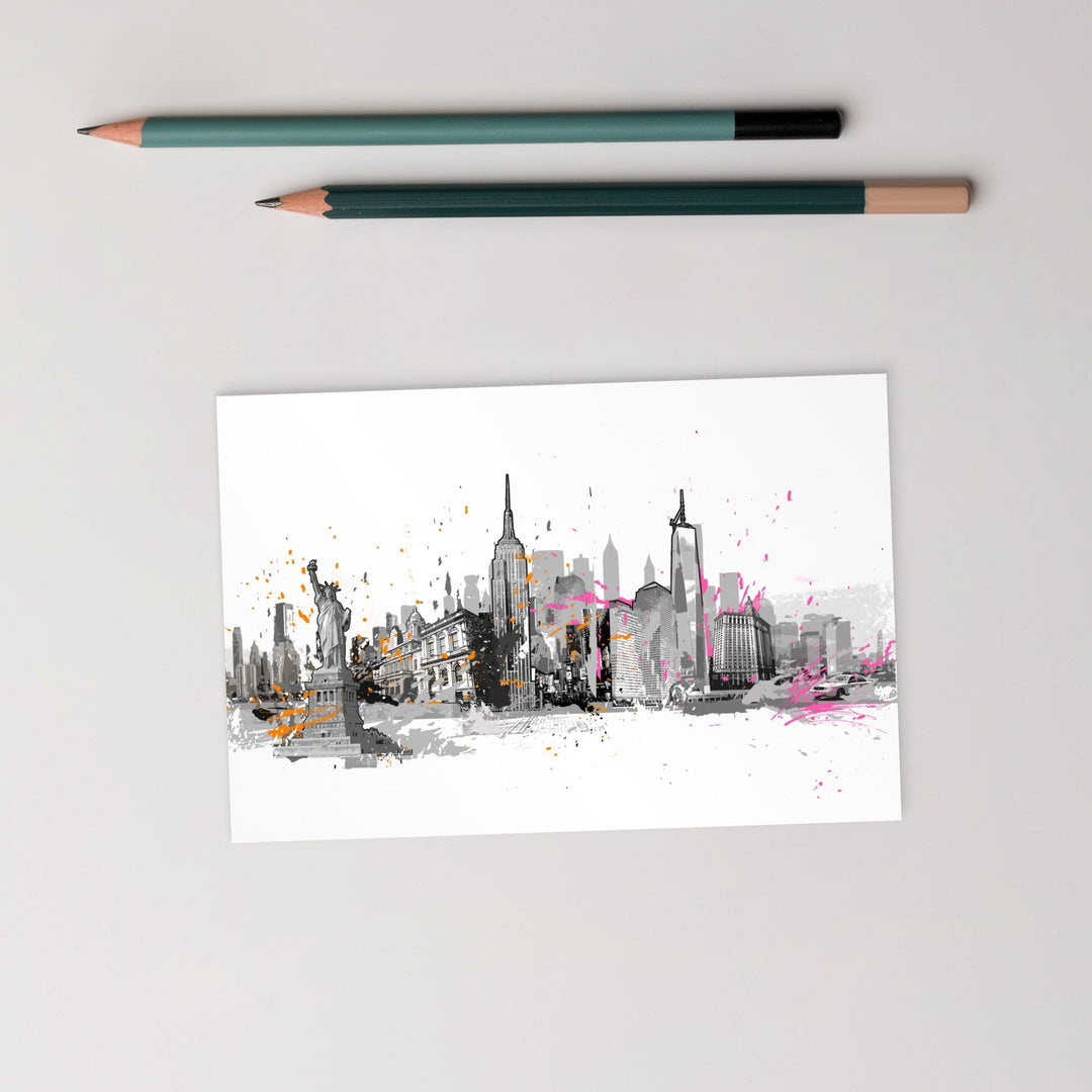 Postkarte - Skyline New York artlia