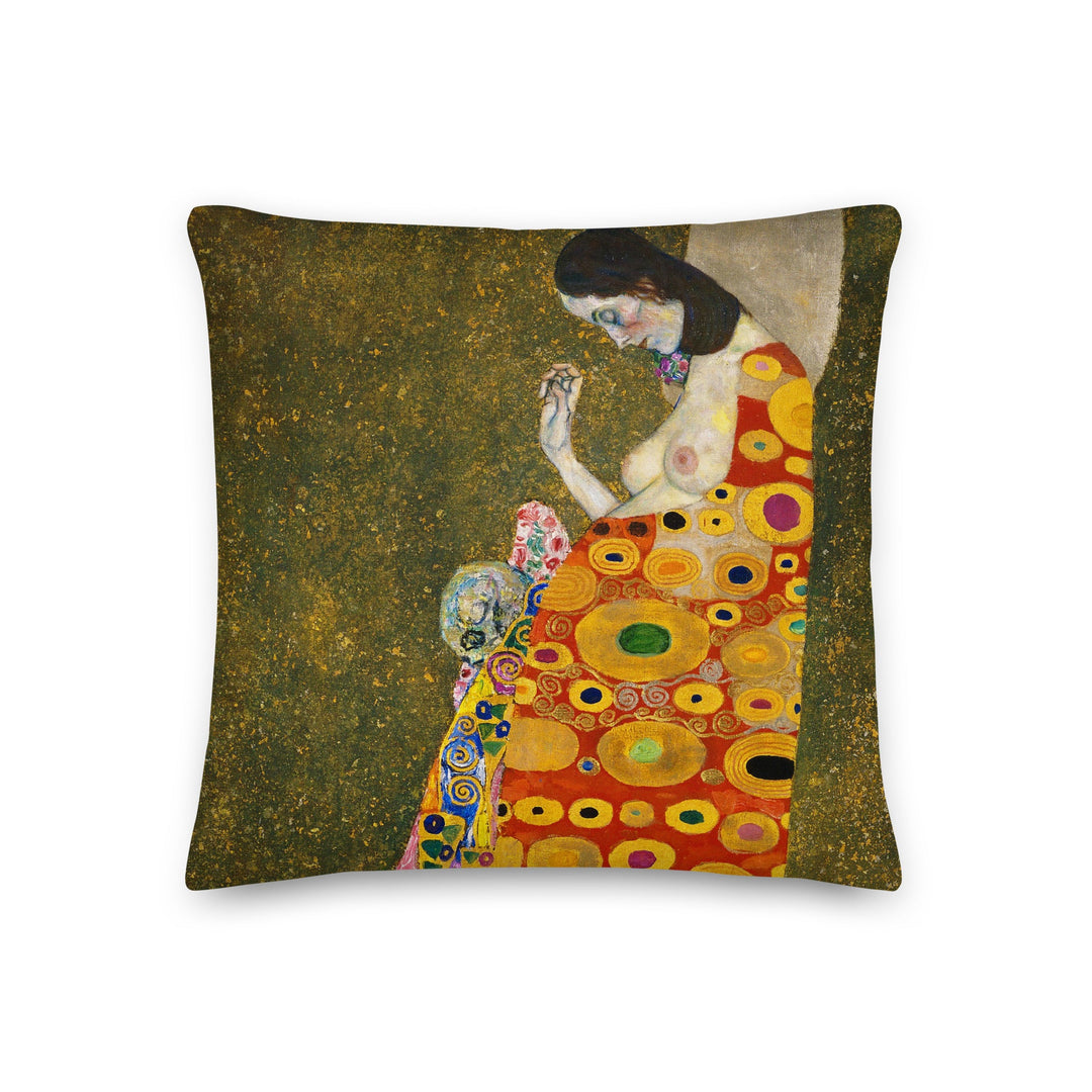 Premium-Kissen - Gustav Klimt, Hope II 46x46 cm (18″×18″) artlia
