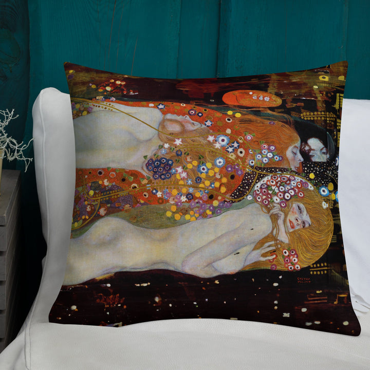 Premium-Kissen - Gustav Klimt, Wasserschlangen II artlia