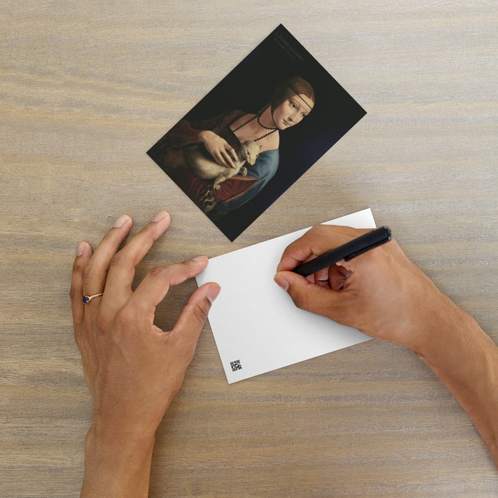 Postkarte - Leonardo da Vinci, Dame mit dem Hermelin