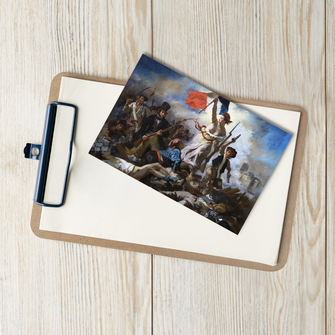 Postkarte - Eugène Delacroix, Die Freiheit führt das Volk
