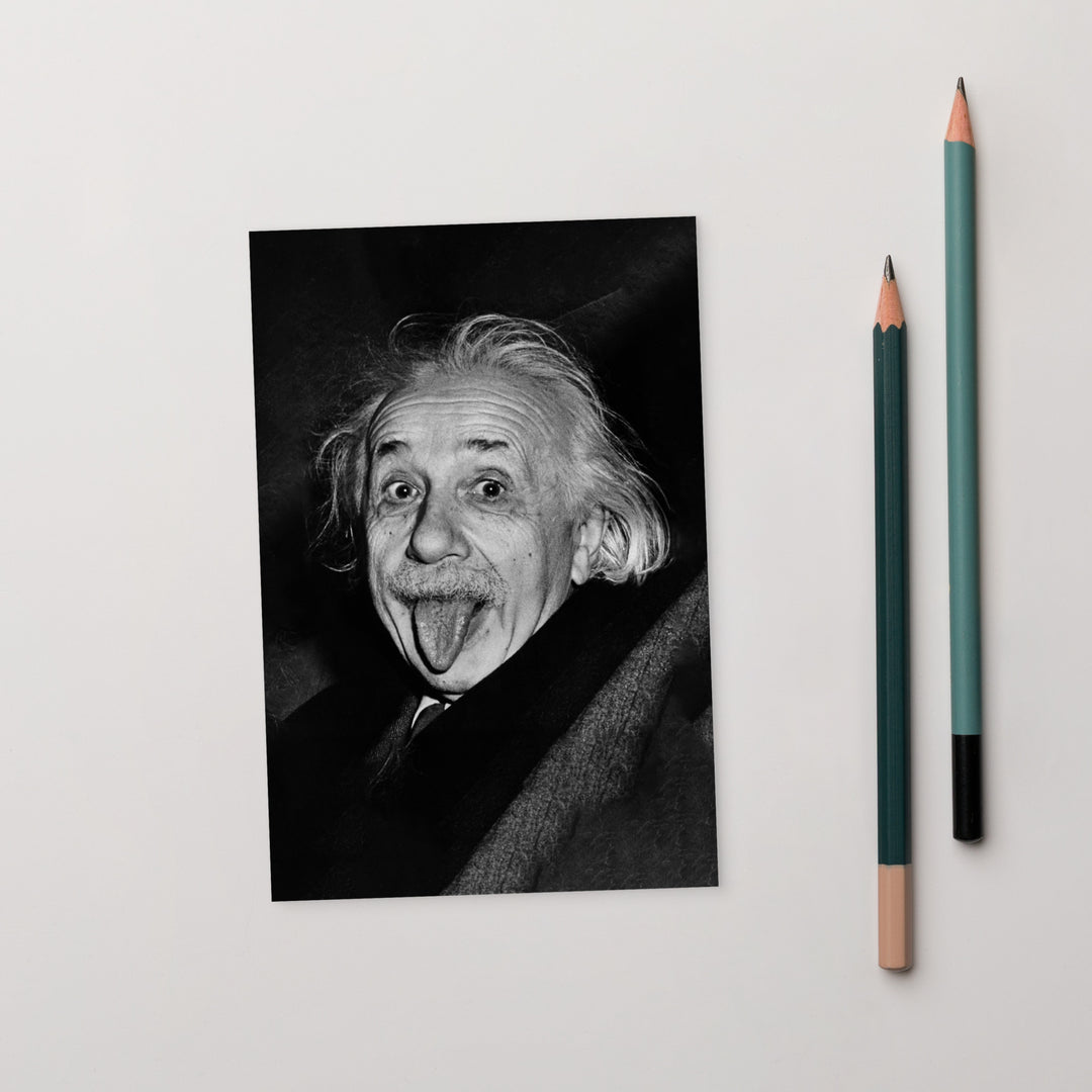 Postkarte - Albert Einstein Zunge
