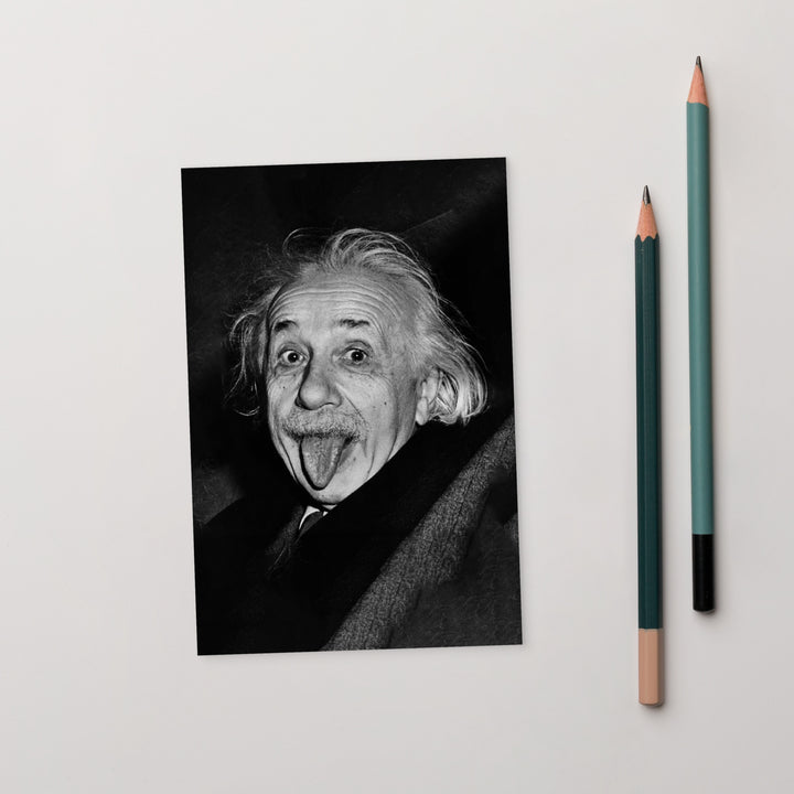 Postkarte - Albert Einstein Zunge