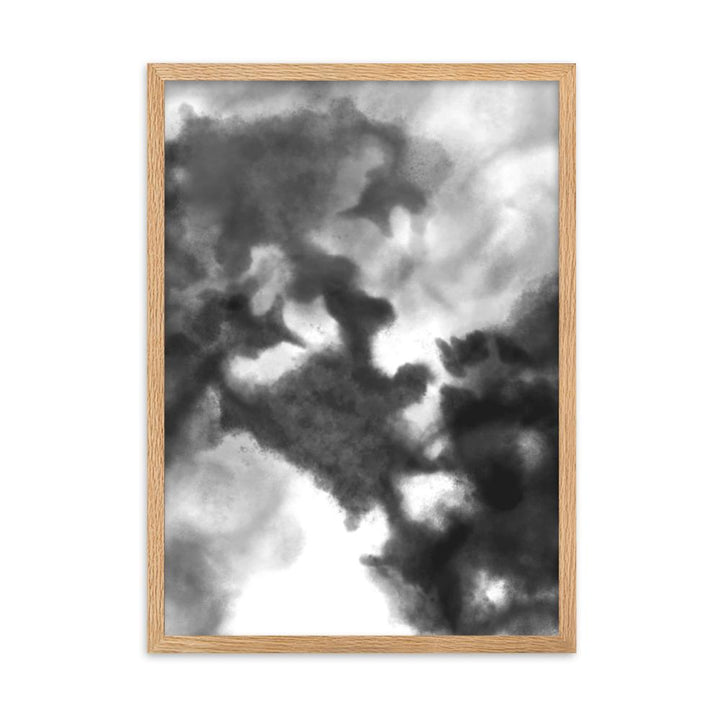 Black Watercolor - Poster im Rahmen artlia Oak / 50×70 cm artlia